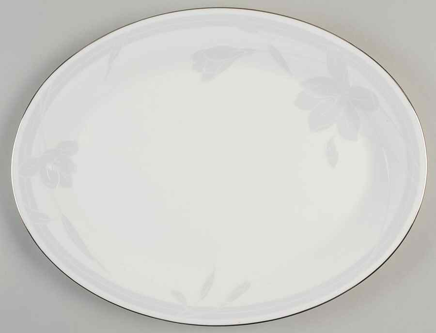 Ovation White 14" Oval Serving Platter by Mikasa-1