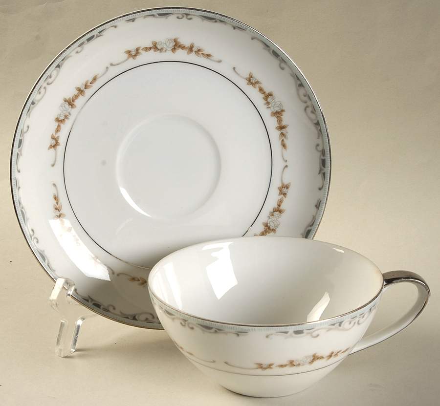 Oxford Flat Cup & Saucer Set by Mikasa-1