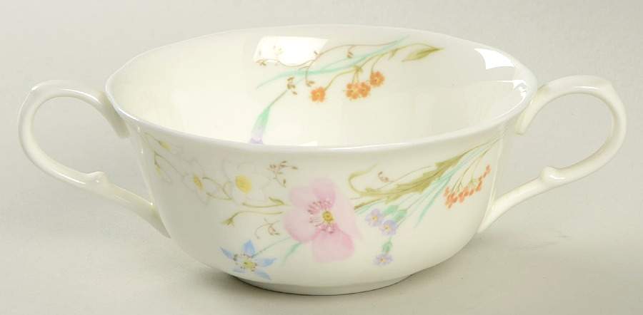 Pastel Bouquet Flat Cream Soup Bowl by Mikasa-1