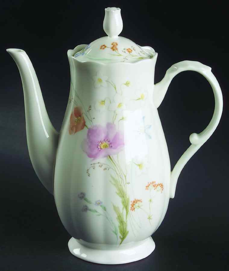 Pastel Bouquet Coffee Pot & Lid by Mikasa-1