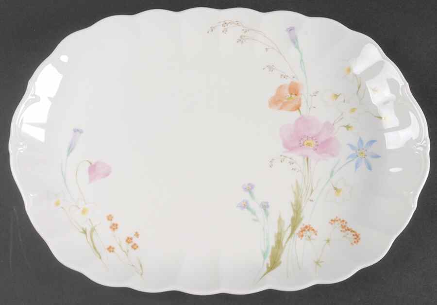 Pastel Bouquet 15" Oval Serving Platter by Mikasa-1