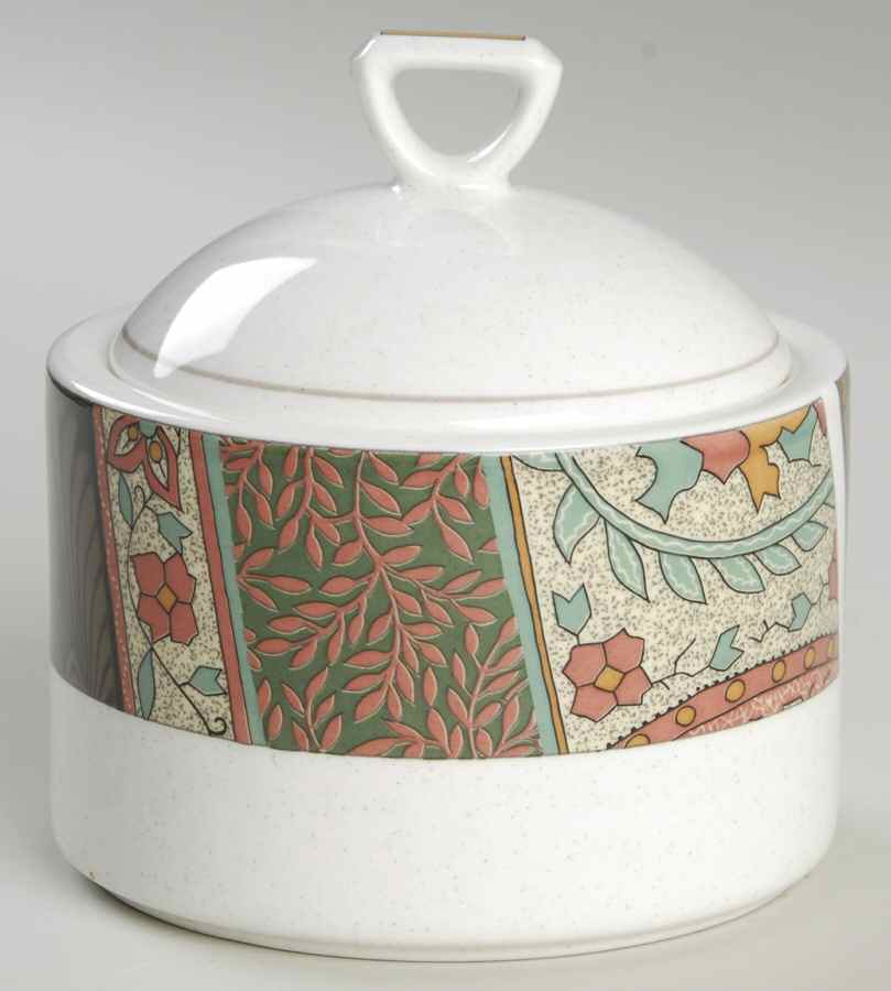 Paisley Brocade Sugar Bowl & Lid by Mikasa-1