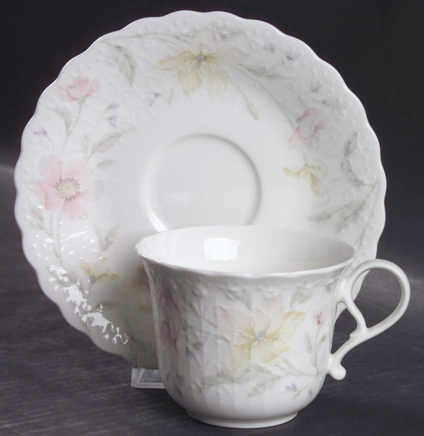 Pastel Garden Flat Cup & Saucer Set by Mikasa-1