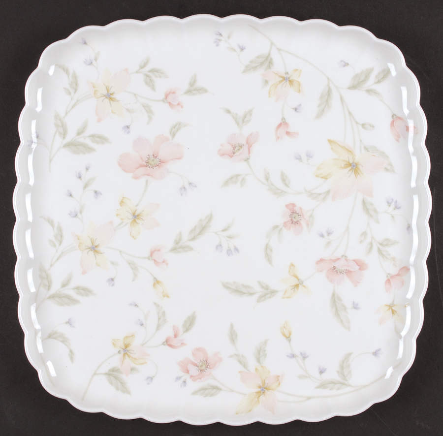 Pastel Garden Square Cake Plate by Mikasa-1
