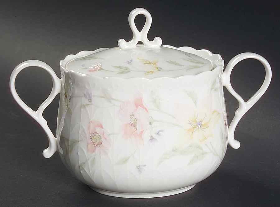 Pastel Garden Sugar Bowl & Lid by Mikasa-1