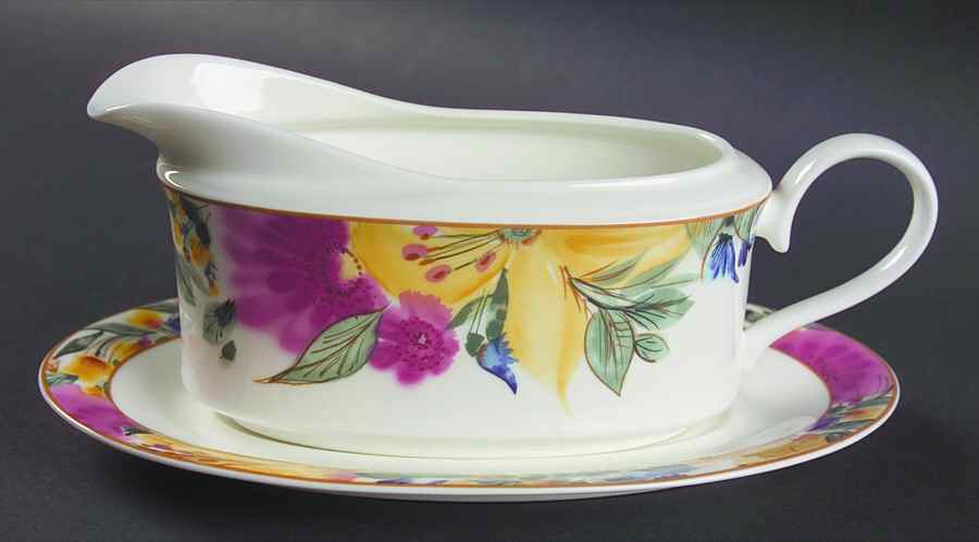 Paradiso Garden Gravy Boat & Underplate by Mikasa-1