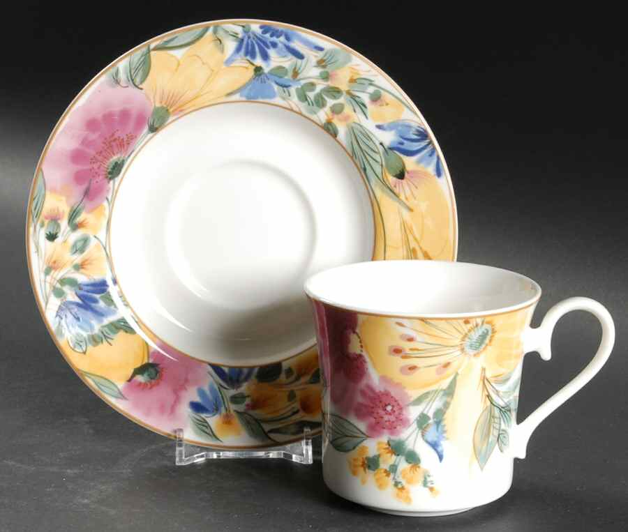 Paradiso Garden Flat Cup & Saucer Set by Mikasa-1