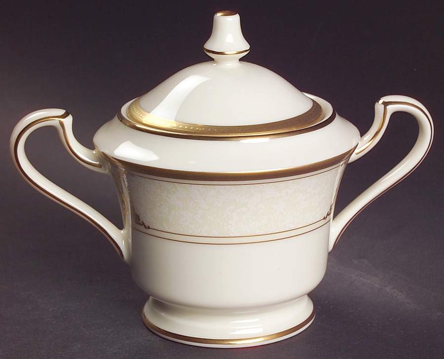 Palace Gold Sugar Bowl & Lid by Mikasa-1