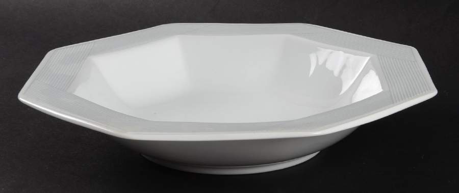 Parquet Grey Rim Soup Bowl by Mikasa-1