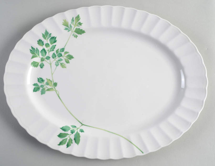 Parsley Hill 14" Oval Serving Platter by Mikasa-1