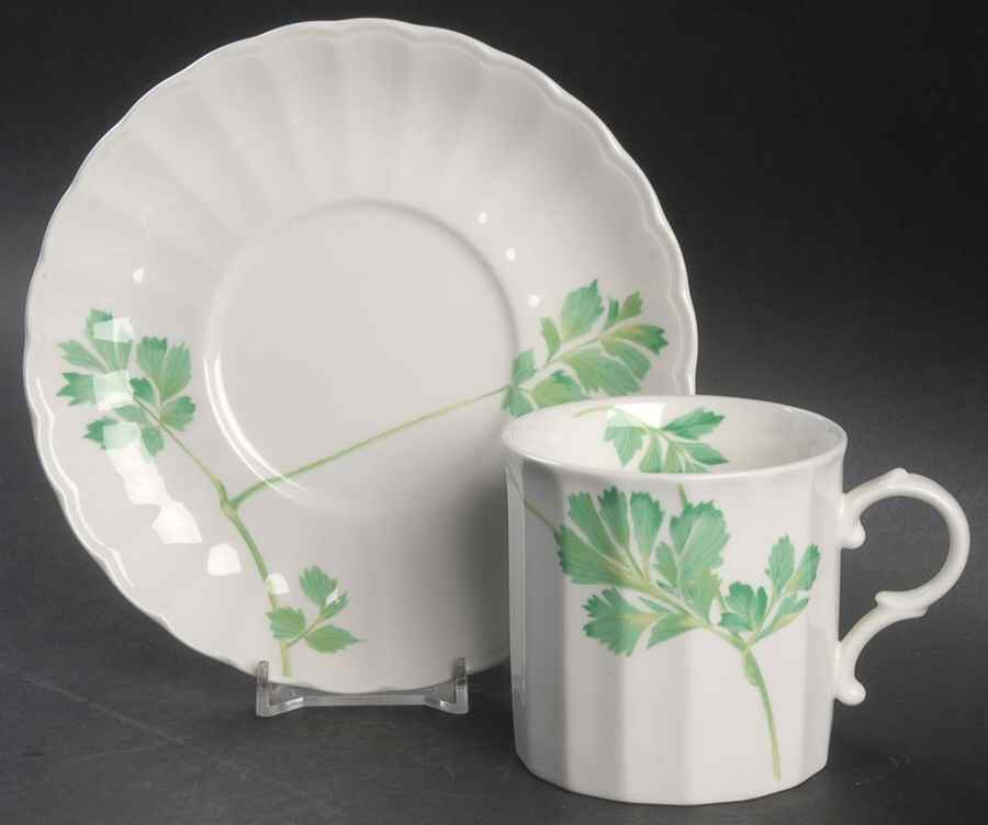 Parsley Hill Flat Cup & Saucer Set by Mikasa-1