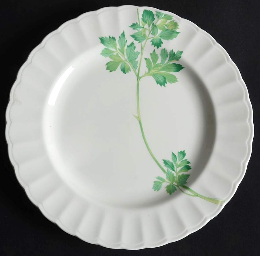 Parsley Hill Salad Plate/Gravy Boat Stand by Mikasa-1