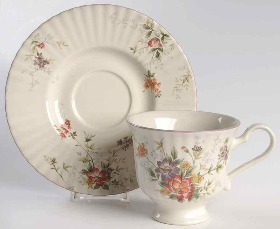 Park Lane Footed Cup & Saucer Set by Mikasa-1