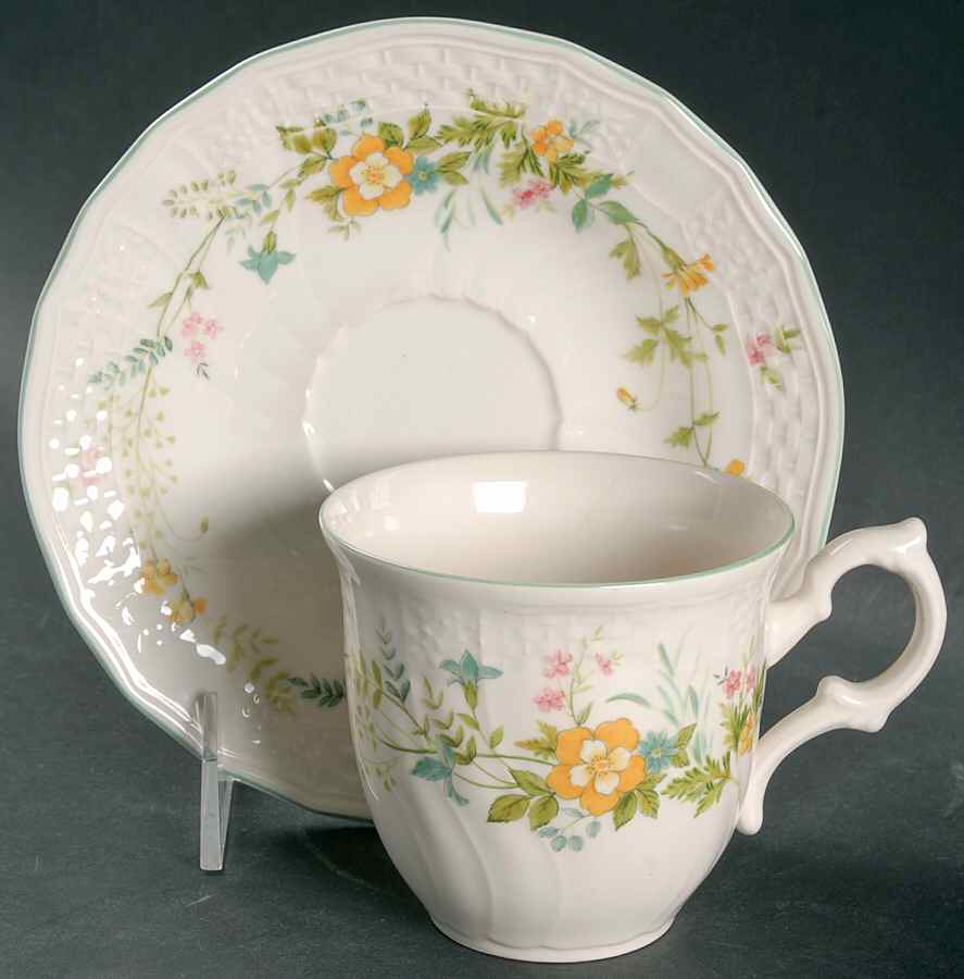 Pamela Flat Cup & Saucer Set by Mikasa-1