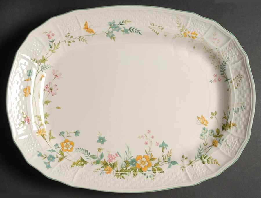 Pamela 15" Oval Serving Platter by Mikasa-1
