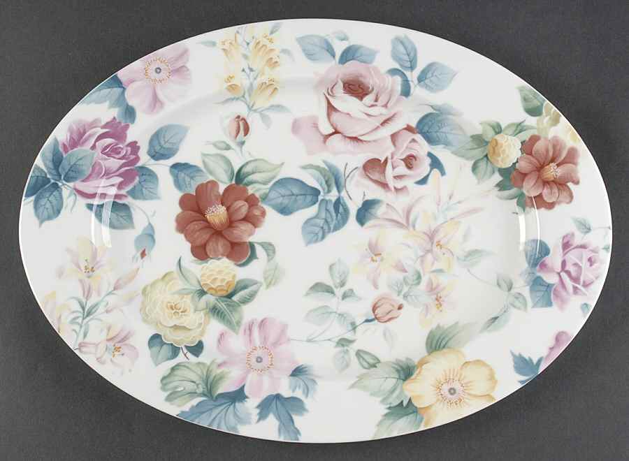 Palace Meadow 15" Oval Serving Platter by Mikasa-1
