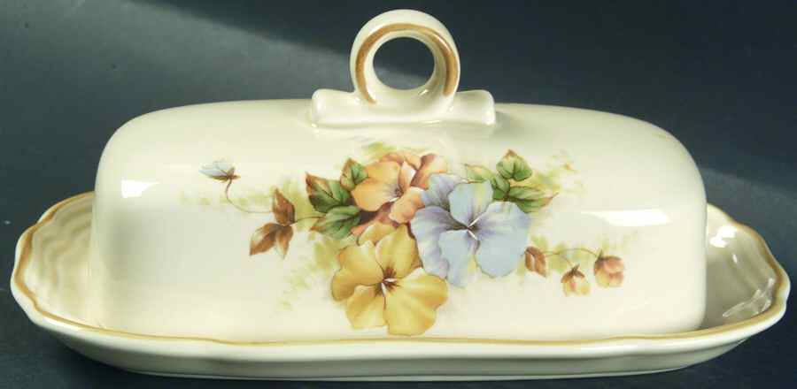 Pansies 1/4 Lb Covered Butter by Mikasa-1