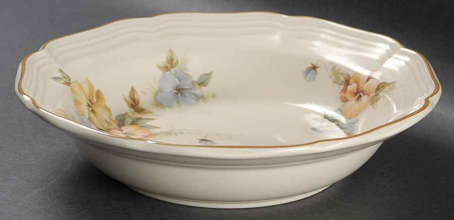 Pansies Rim Soup Bowl by Mikasa-1