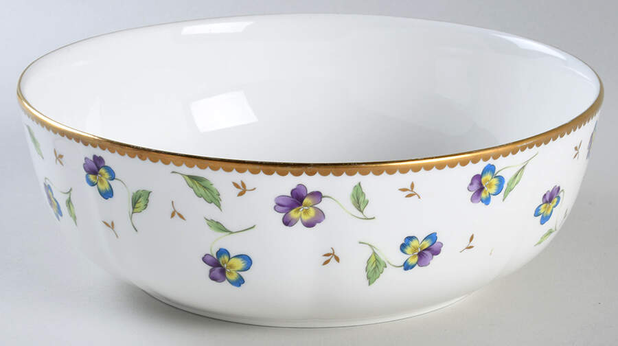 Pansy Parade 8" Round Vegetable Bowl by Mikasa-1