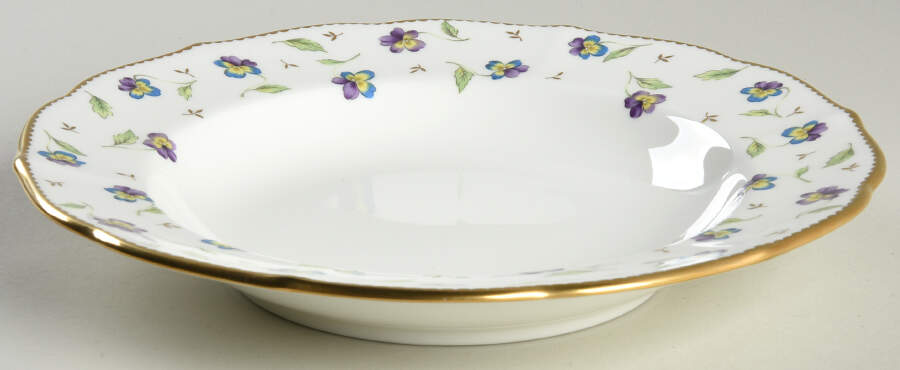Pansy Parade Large Rim Soup Bowl by Mikasa-1