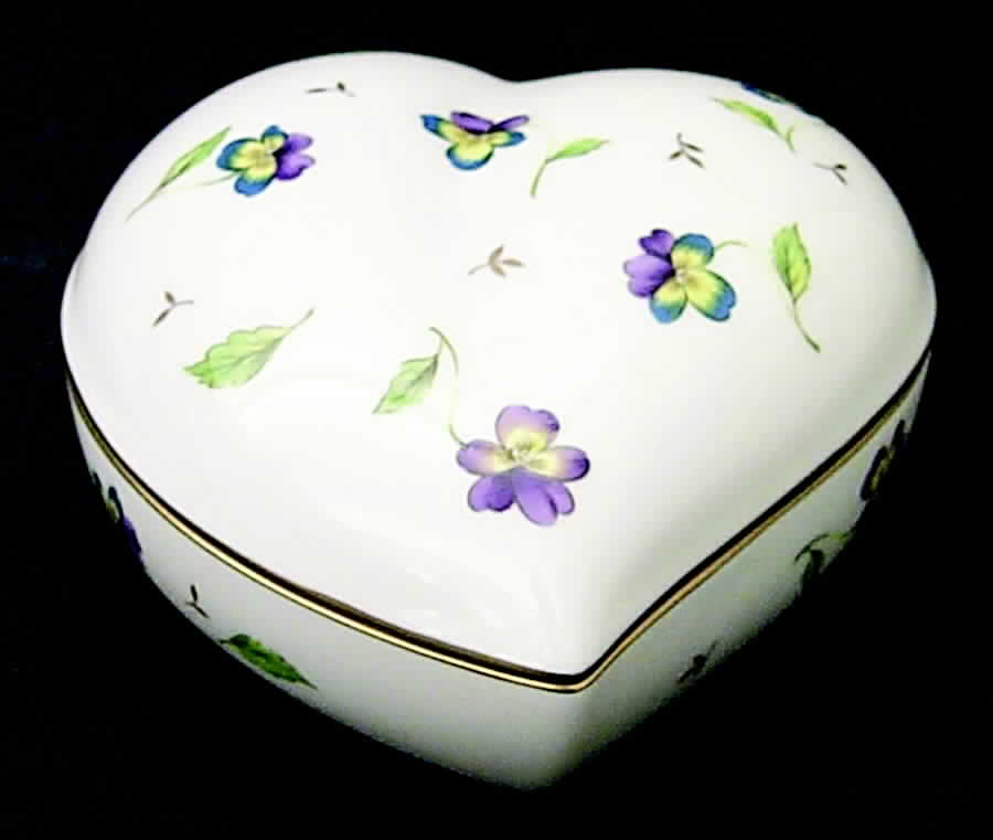 Pansy Parade Heart Shape Box & Lid by Mikasa-1