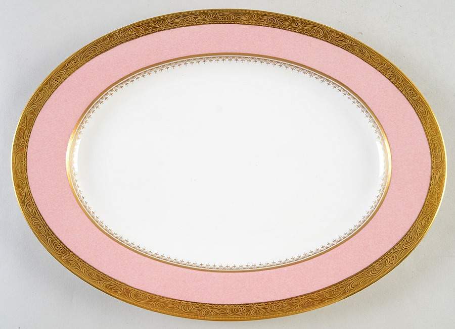 Palatial Pink 12" Oval Serving Platter by Mikasa-1