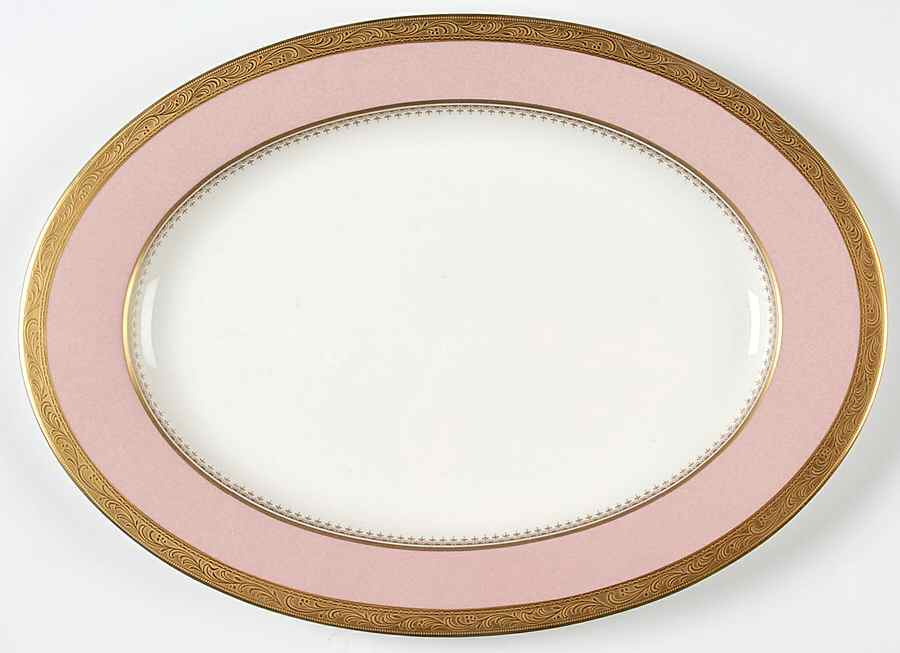 Palatial Pink 15" Oval Serving Platter by Mikasa-1