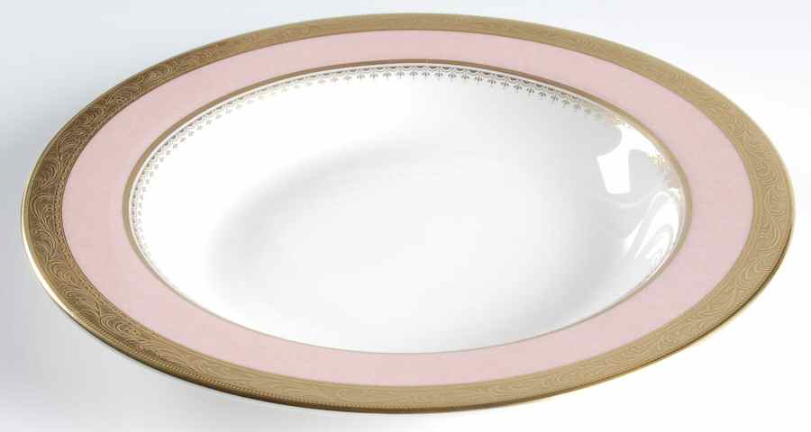 Palatial Pink Large Rim Soup Bowl by Mikasa-1
