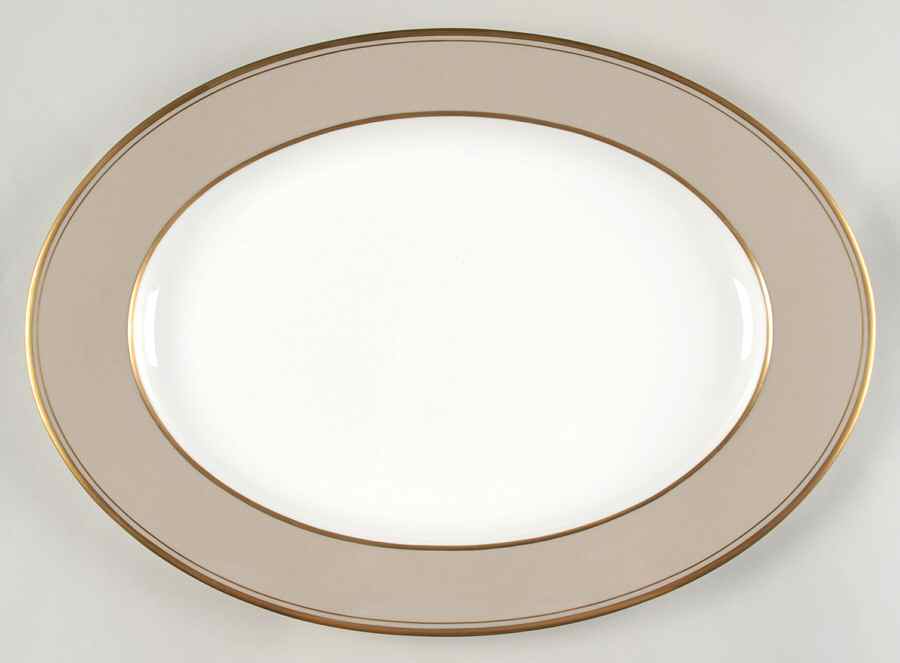 Parchment 15" Oval Serving Platter by Mikasa-1