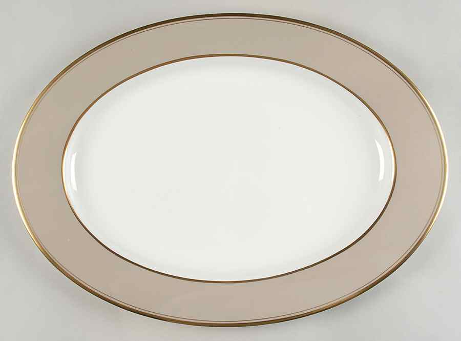 Parchment 17" Oval Serving Platter by Mikasa-1