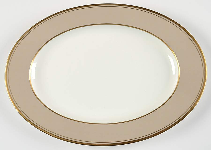 Parchment 12" Oval Serving Platter by Mikasa-1