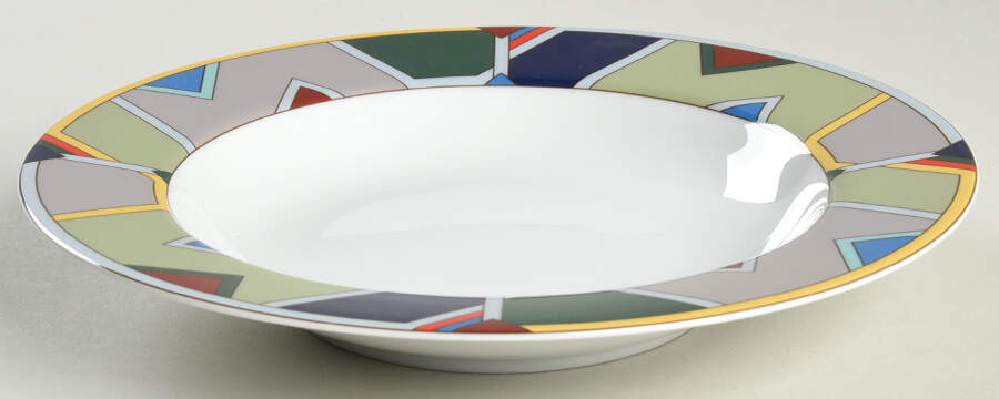 Parquet Rim Soup Bowl by Mikasa-1