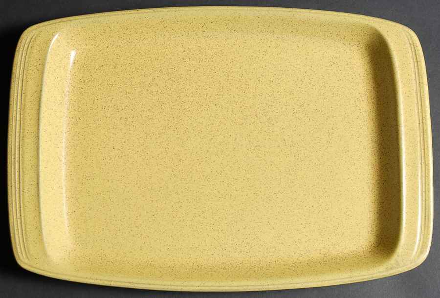 Painted Sands Yellow 14" Rectangular Serving Platter by Mikasa-1