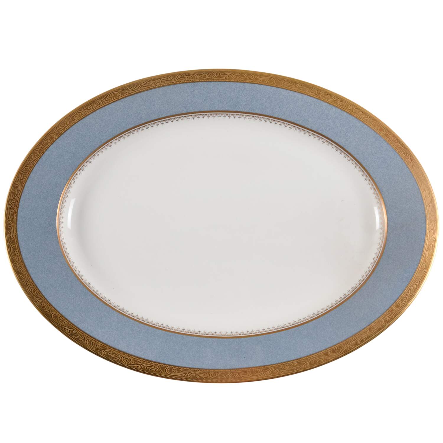 Palatial Sky 15" Oval Serving Platter by Mikasa-1