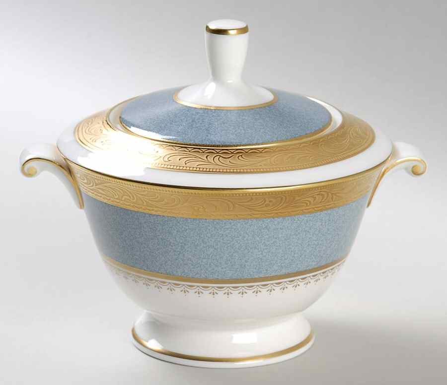 Palatial Sky Sugar Bowl & Lid by Mikasa-1
