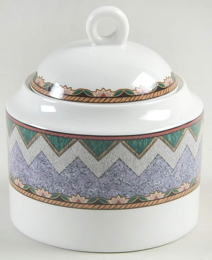 Painted Sky Sugar Bowl & Lid by Mikasa-1