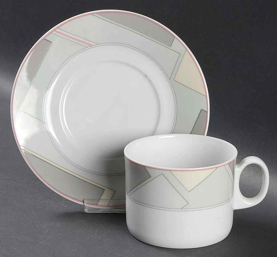 Patchwork Flat Cup & Saucer Set by Mikasa-1