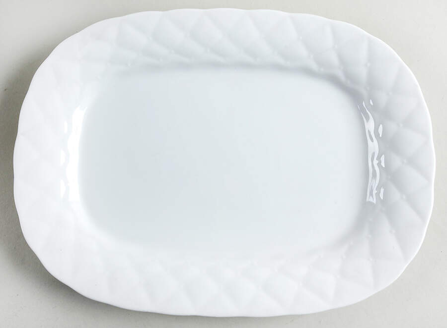 Palladio White 13" Oval Serving Platter by Mikasa-1