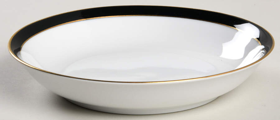 Pearl Black Coupe Soup Bowl by Mikasa-1