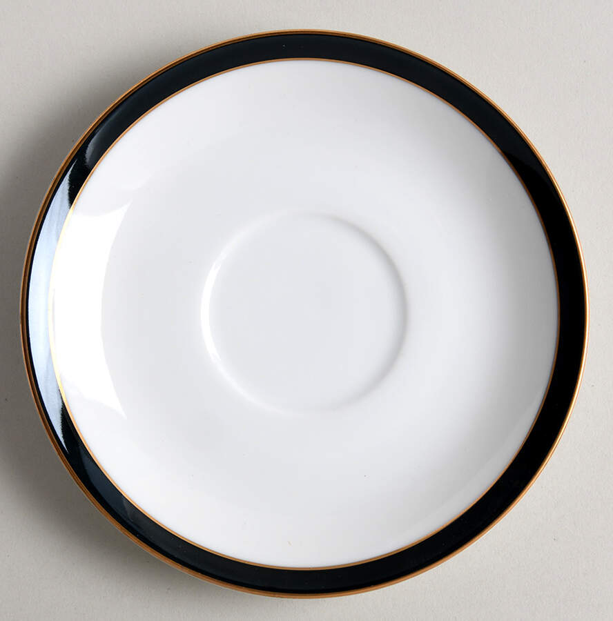 Pearl Black Saucer by Mikasa-1
