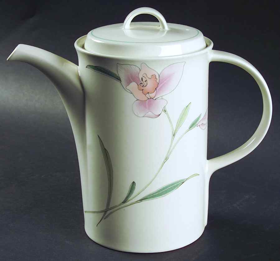 Peach Blooms Coffee Pot & Lid by Mikasa-1