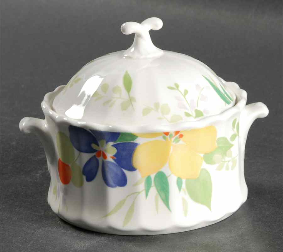 Perennial Bloom Sugar Bowl & Lid by Mikasa-1