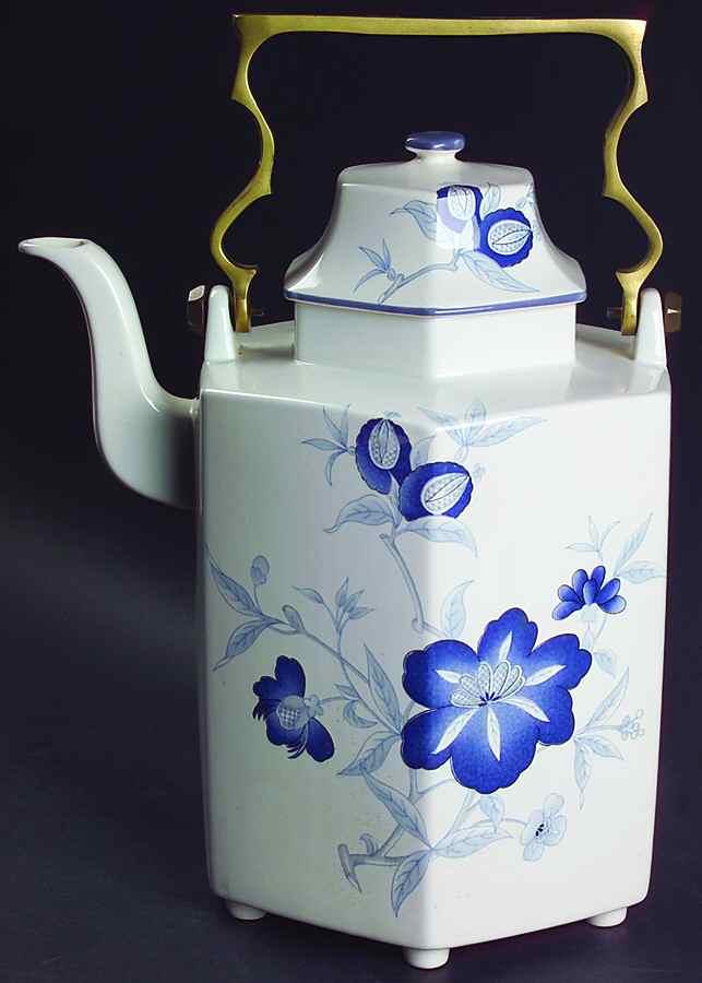 Persian Blue Brass Handle Coffee Pot & Lid by Mikasa-1