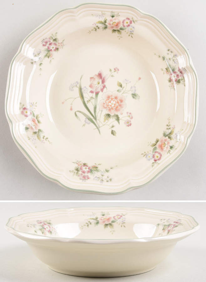 Peony Bouquet Rim Soup Bowl by Mikasa-1