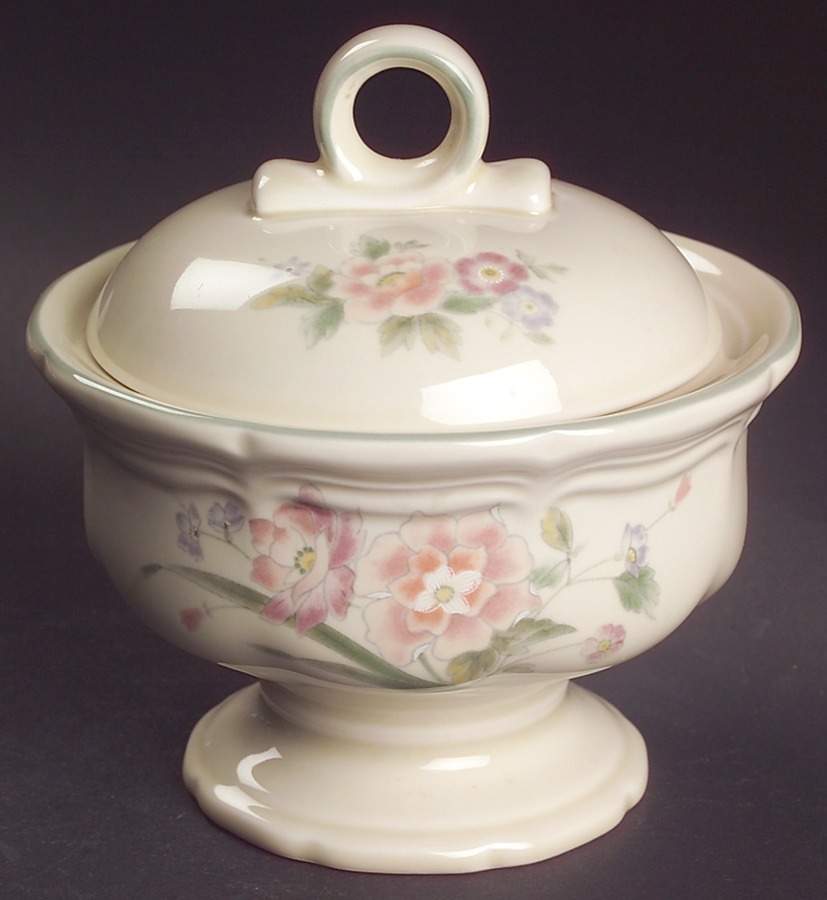 Peony Bouquet Sugar Bowl & Lid by Mikasa-1