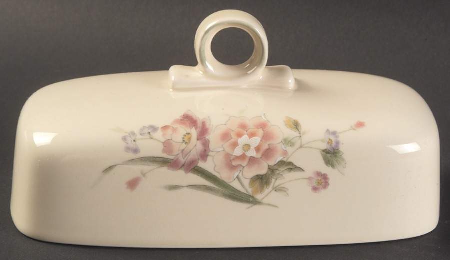 Peony Bouquet Lid for 1/4 Lb Butter by Mikasa-1