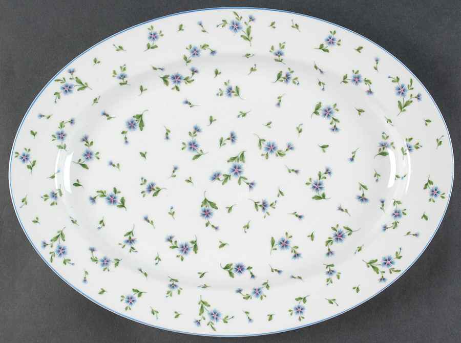 Petit Fleur 14" Oval Serving Platter by Mikasa-1