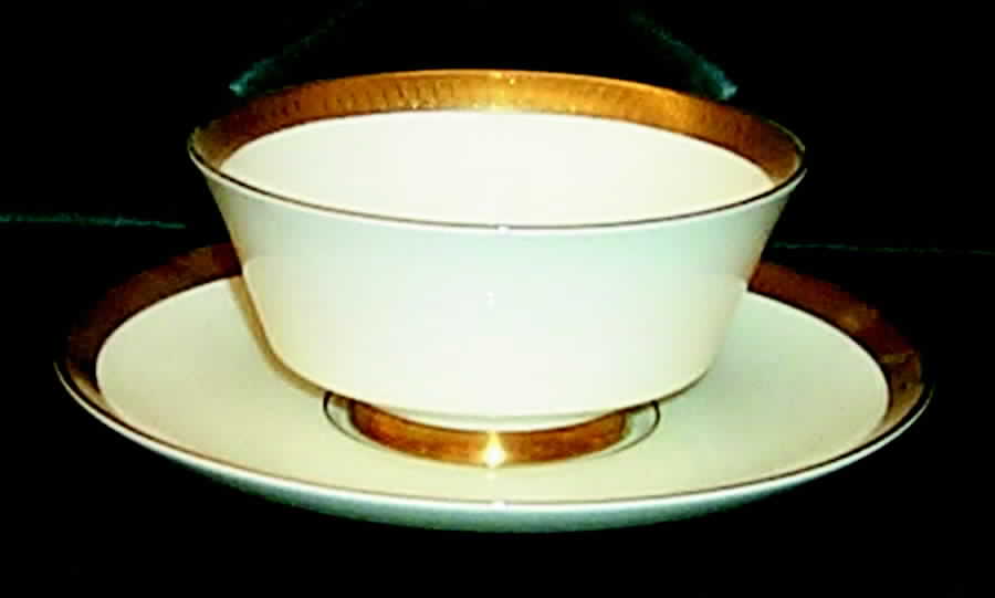 Pembroke Footed Cream Soup Bowl & Saucer Set by Mikasa-1