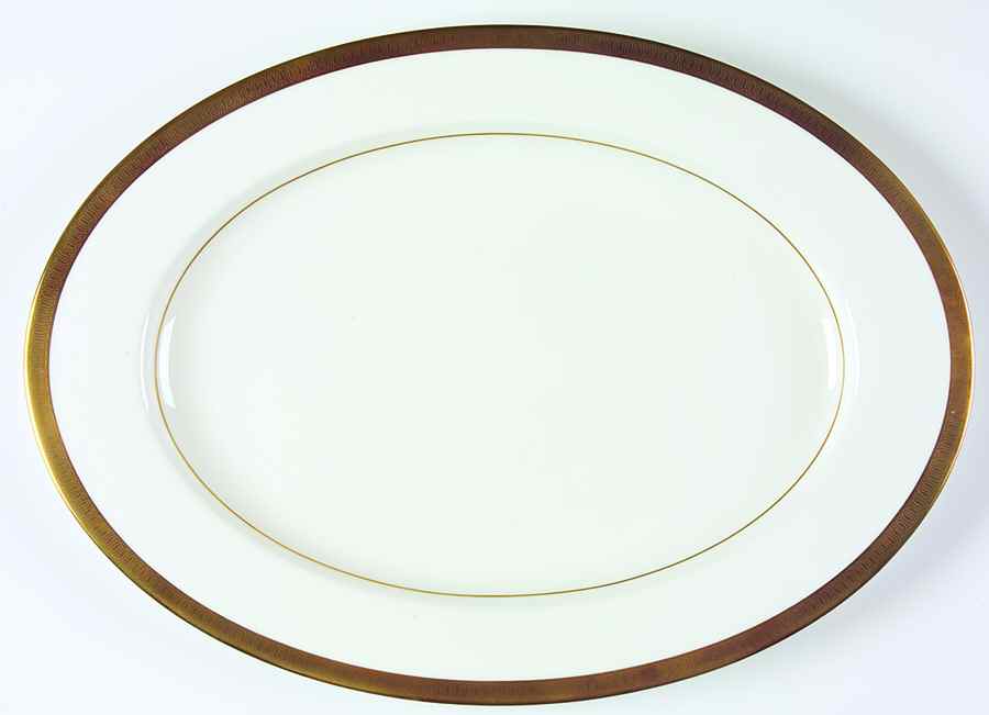 Pembroke 14" Oval Serving Platter by Mikasa-1