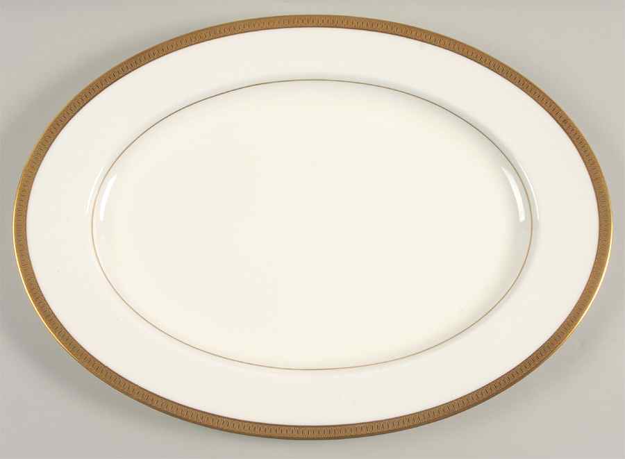 Pembroke 17" Oval Serving Platter by Mikasa-1